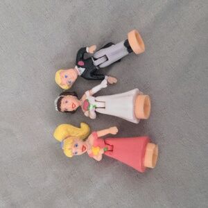 Polly Pocket Dolls 3 Piece Set Signed 1998